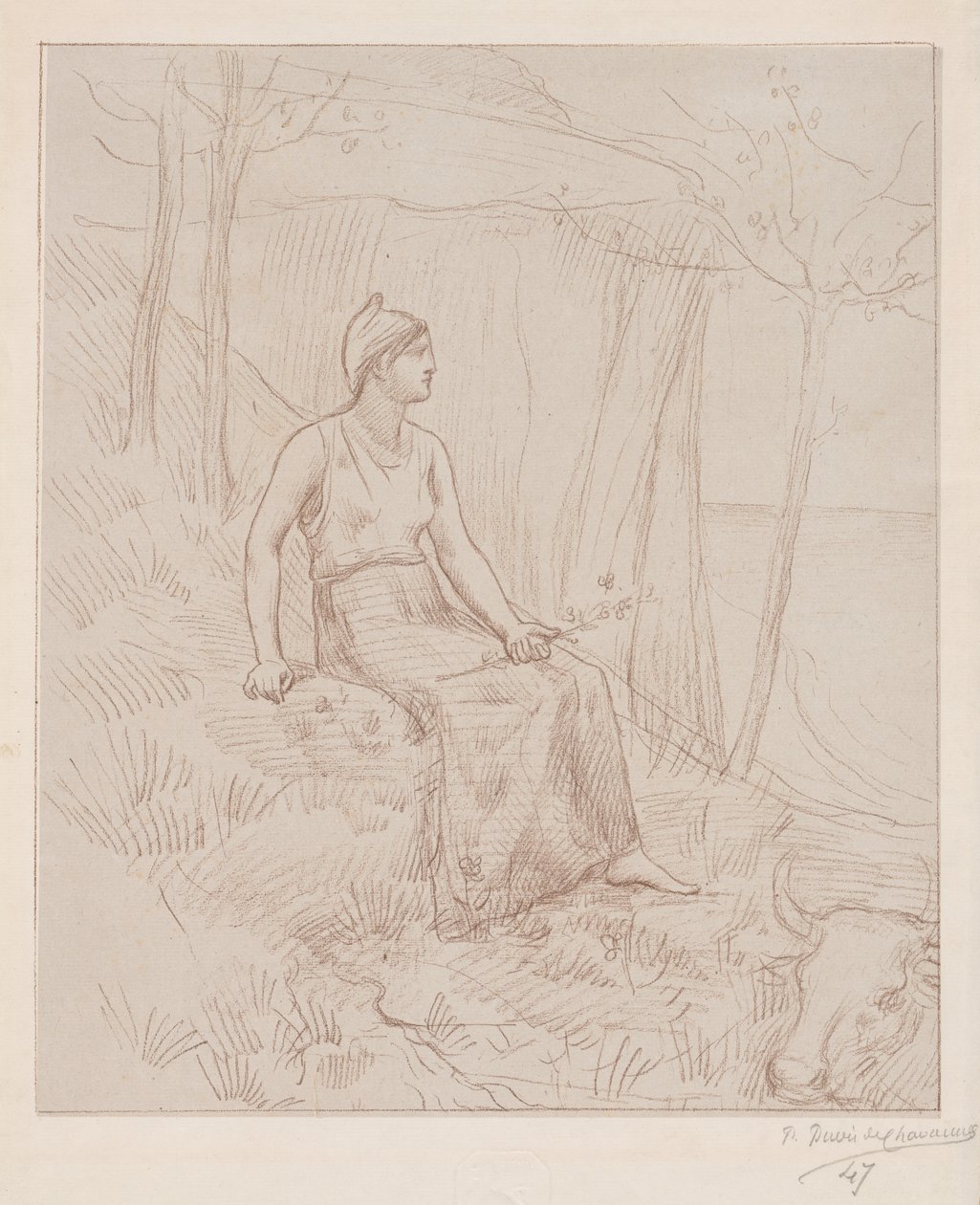 Normandia. alkotó: Pierre Puvis de Chavannes