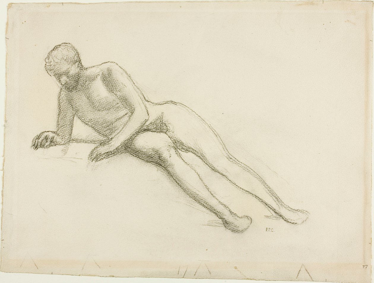 Fekvő férfi akt alkotó: Pierre Puvis de Chavannes