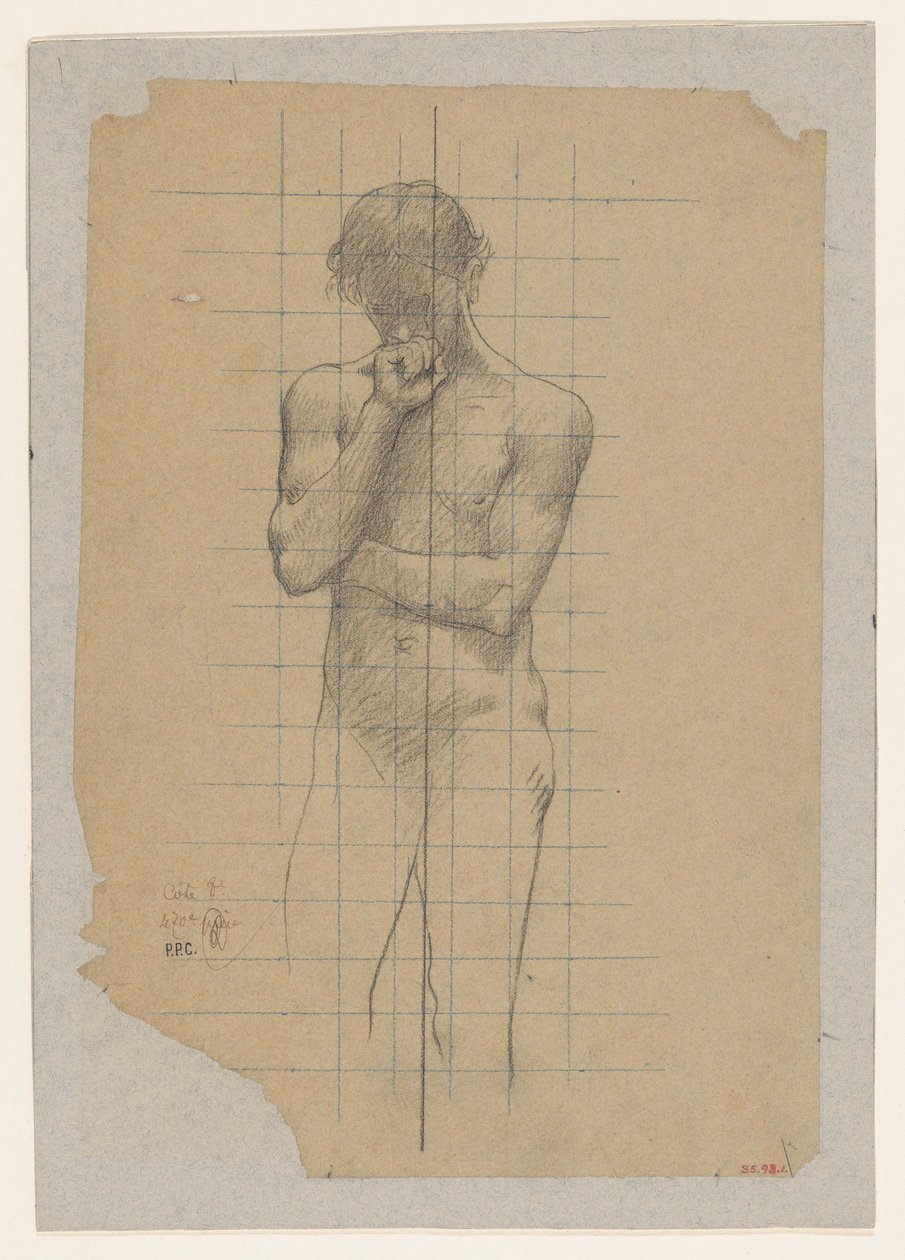 Tanulmány a geometriához „A Sorbonne” című műhöz alkotó: Pierre Puvis de Chavannes