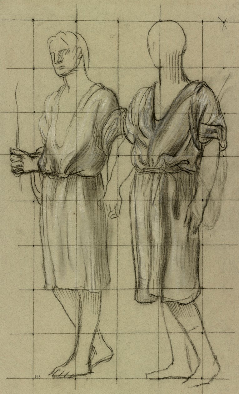 Két álló alak tanulmányozása alkotó: Pierre Puvis de Chavannes