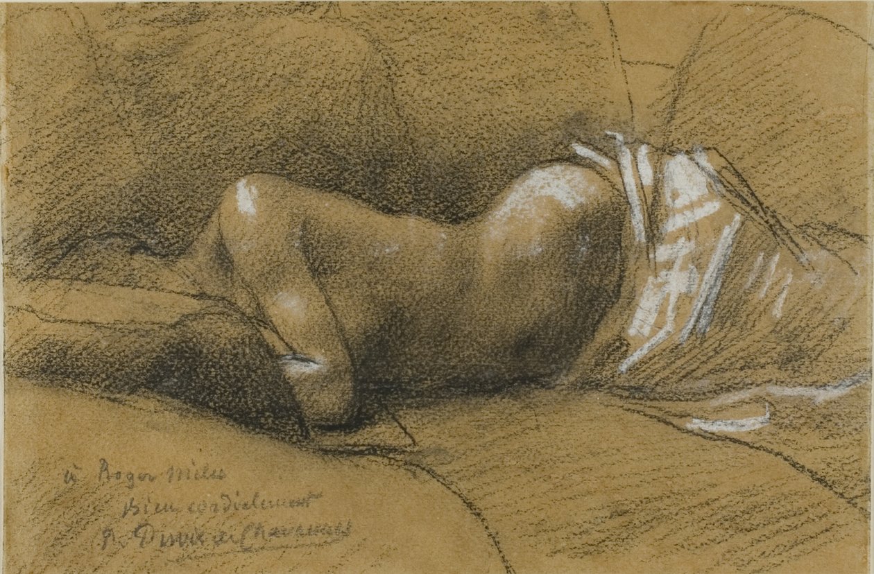 Tanulmány egy alvó nőről alkotó: Pierre Puvis de Chavannes