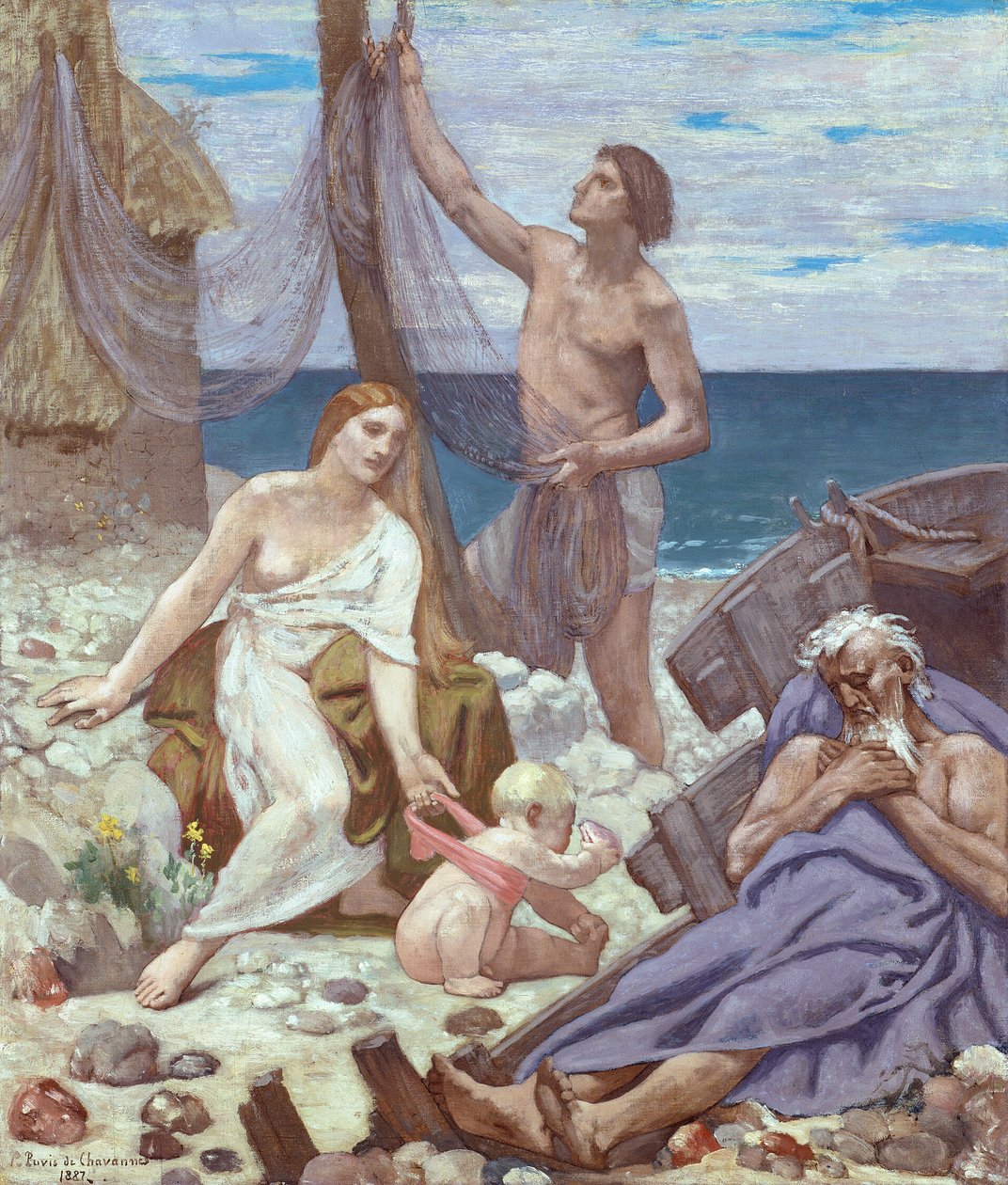 A halász családja alkotó: Pierre Puvis de Chavannes