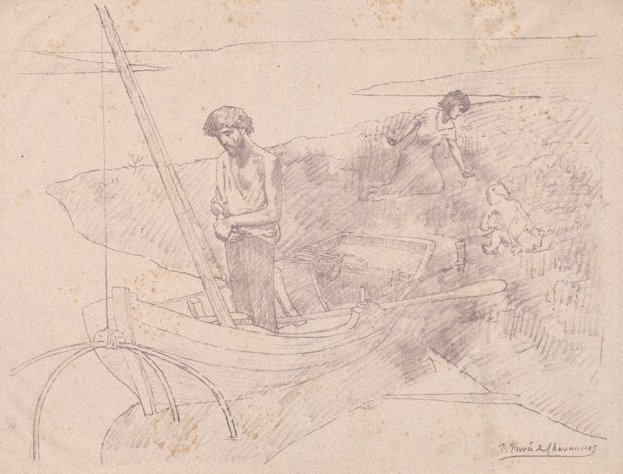 Szegény halász. alkotó: Pierre Puvis de Chavannes