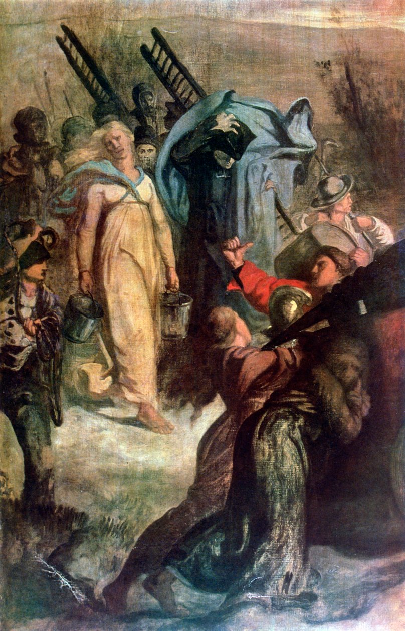 A falusi tűzoltók, részlet, 1857 alkotó: Pierre Puvis de Chavannes
