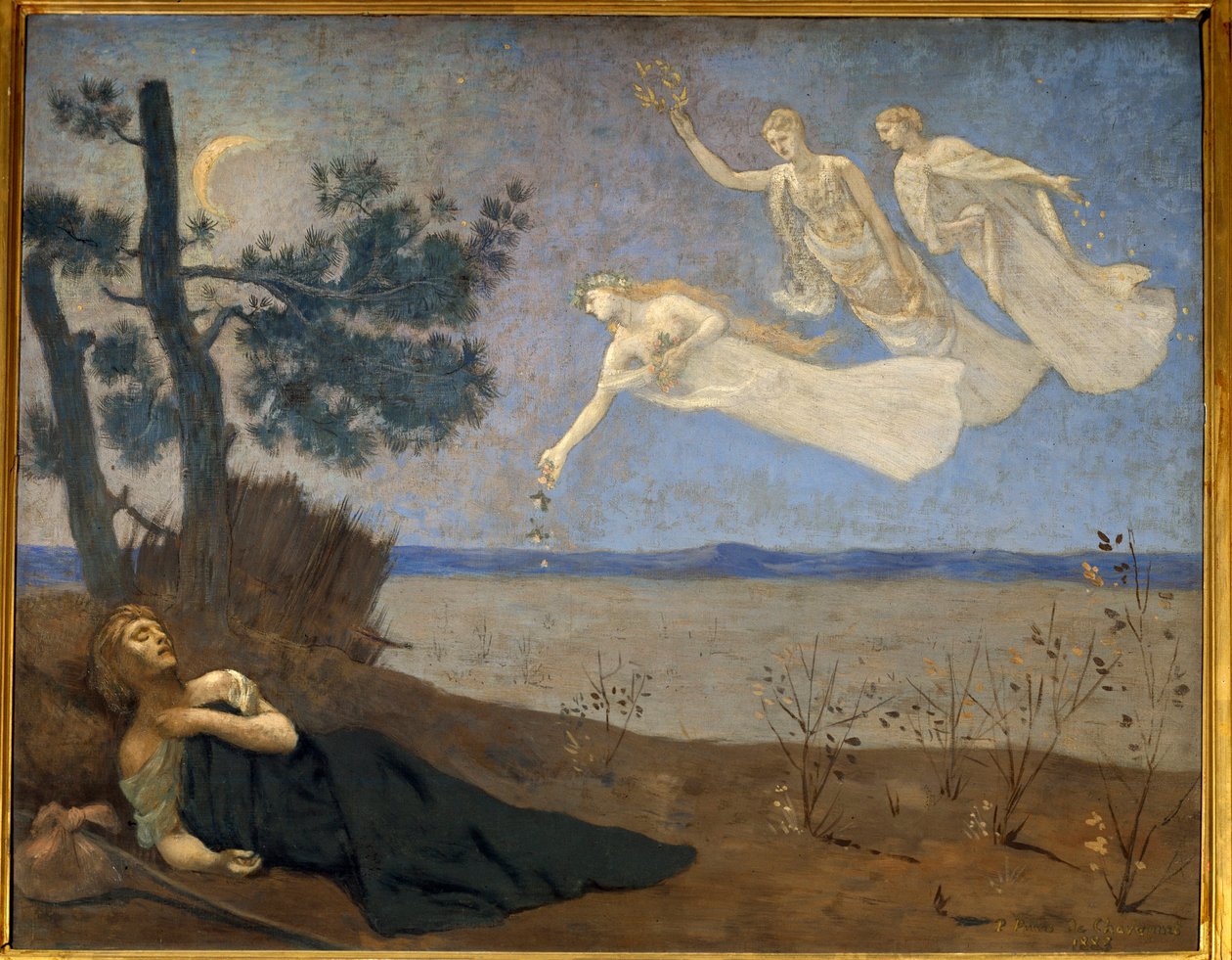 Az álom. Pierre Puvis De Chavannes (1824-1898) festménye alkotó: Pierre Puvis de Chavannes
