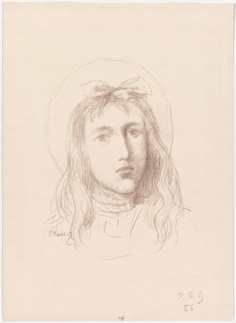Lány feje alkotó: Pierre Puvis de Chavannes