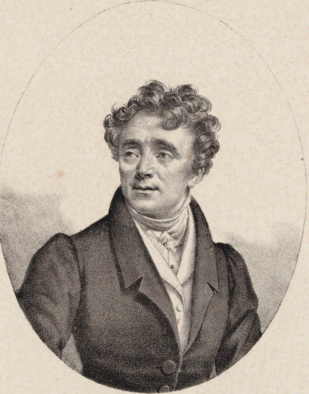 Louis Antoine Eléonore Ponchard operaénekes portréja 1787-1866, 1835 körül. alkotó: Pierre Roch Vigneron