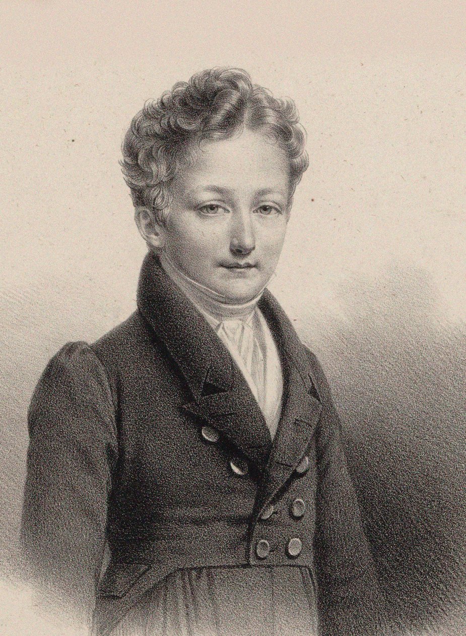 Thalberg Zsigmond zongoraművész és zeneszerző portréja 1812-1871, 1826. alkotó: Pierre Roch Vigneron