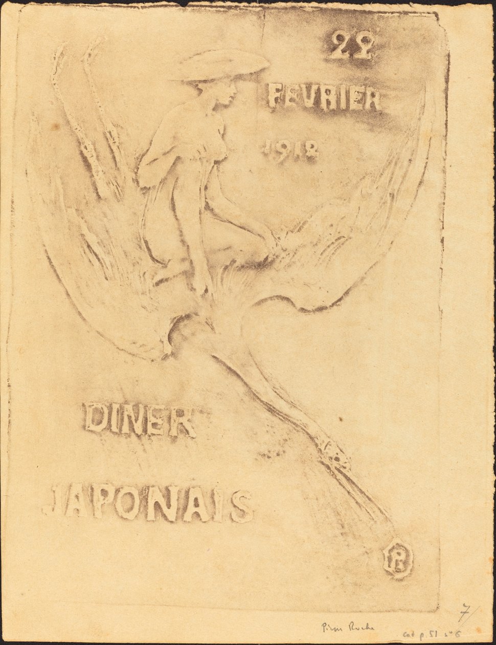 Woman and Swan, 1912. február 22., Diner Japanese (Woman and Bird, 1912. február 22., J alkotó: Pierre Roche
