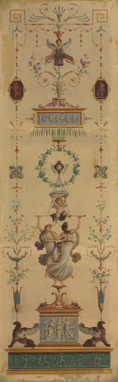 Dísztábla, 1790-es évek. alkotó: Pierre Rousseau
