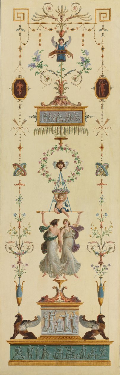 Dísztábla, 1790-es évek. alkotó: Pierre Rousseau