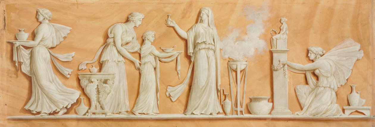 Overdoor festmény, 1790-es évek. alkotó: Pierre Rousseau