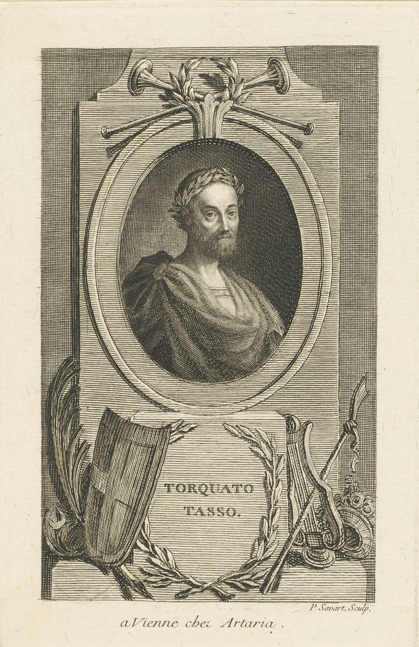 Torquato Tasso portréja 1544-1595, kb. 1770. alkotó: Pierre Savart
