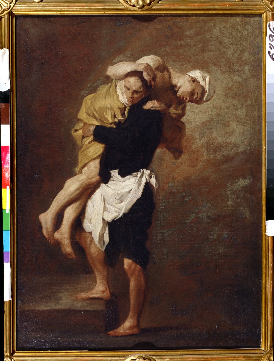 Két figura (Két figura). Pierre Subleyras (1699-1749) festménye. Olaj, vászon, 66 x 49 cm, 1736 körül. 18. századi francia művészet. Puskin Szépművészeti Múzeum, Moszkva. alkotó: Pierre Subleyras
