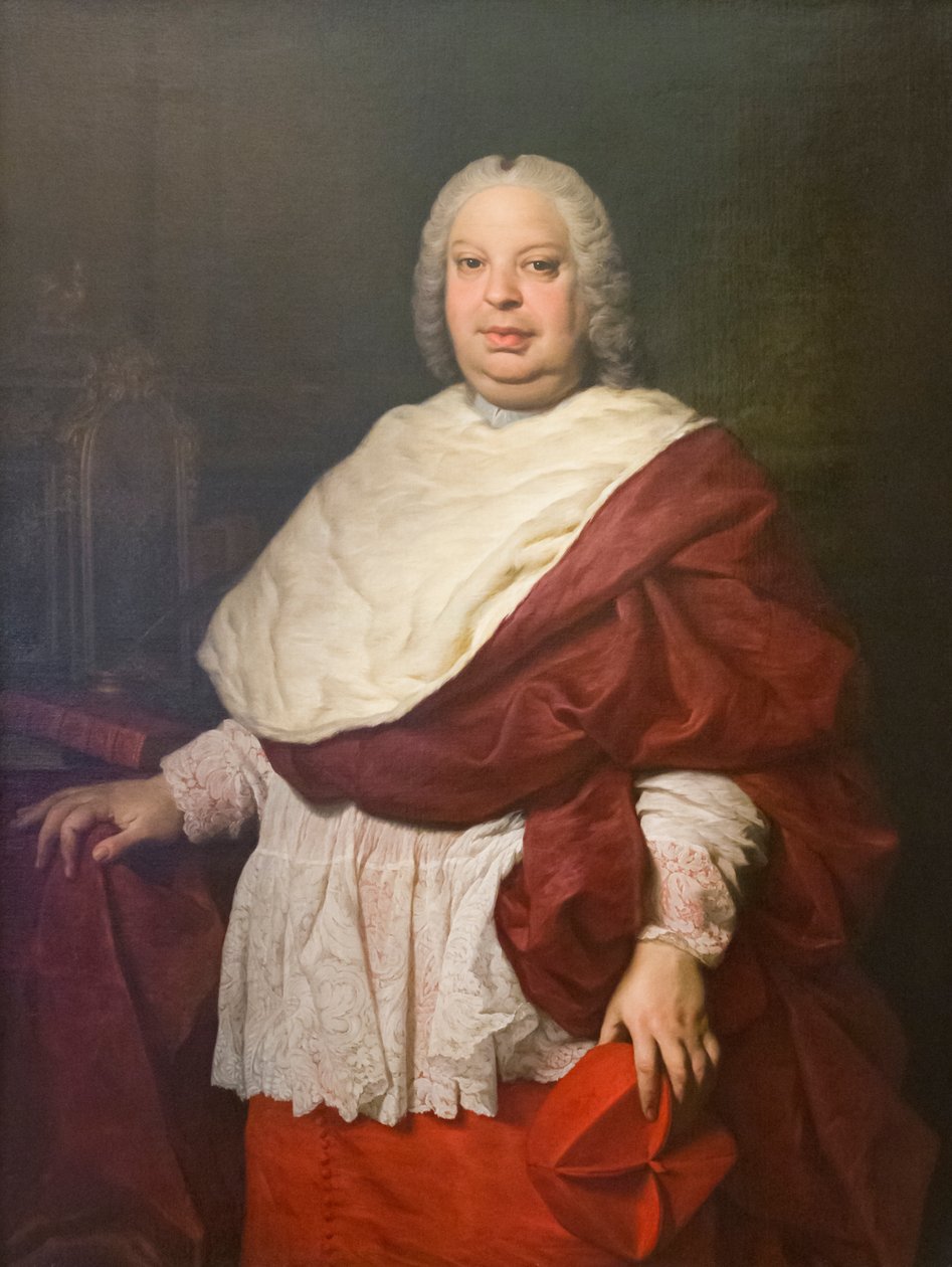 Silvio Valenti Gonzaga bíboros portréja, 1745 körül (olaj, vászon) alkotó: Pierre Subleyras