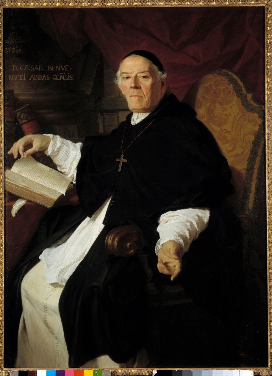 Don Cesare Benvenuti (1669-1746), a latrai kanonok kongregációjának általános apátjának portréja Pierre Subleyras festészete (1699-1749) 1742 v. 1,38x1,01 m - Don Cesare Benvenuti (1669-1746), a Lateráni Kongregáció általános apátjának portréja alkotó: Pierre Subleyras