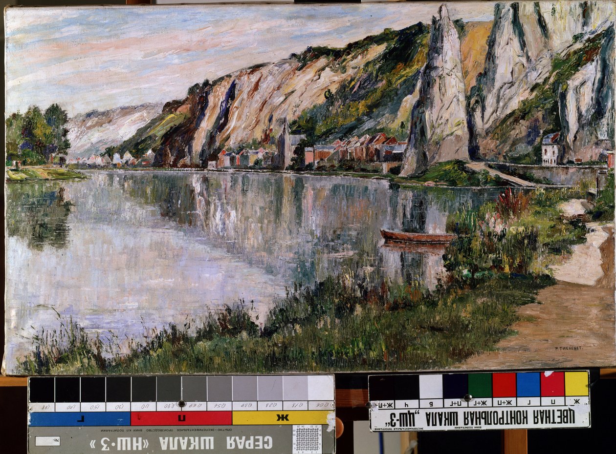 ""The Cliffs of Bayard"" (The Rock at Bayard (?)) Pierre Thevenet festménye (1870-1937) 20. századi Mikalojus Konstantinas Ciurlionis Szépművészeti Múzeum, Kaunas, Litvánia alkotó: Pierre Thevenet