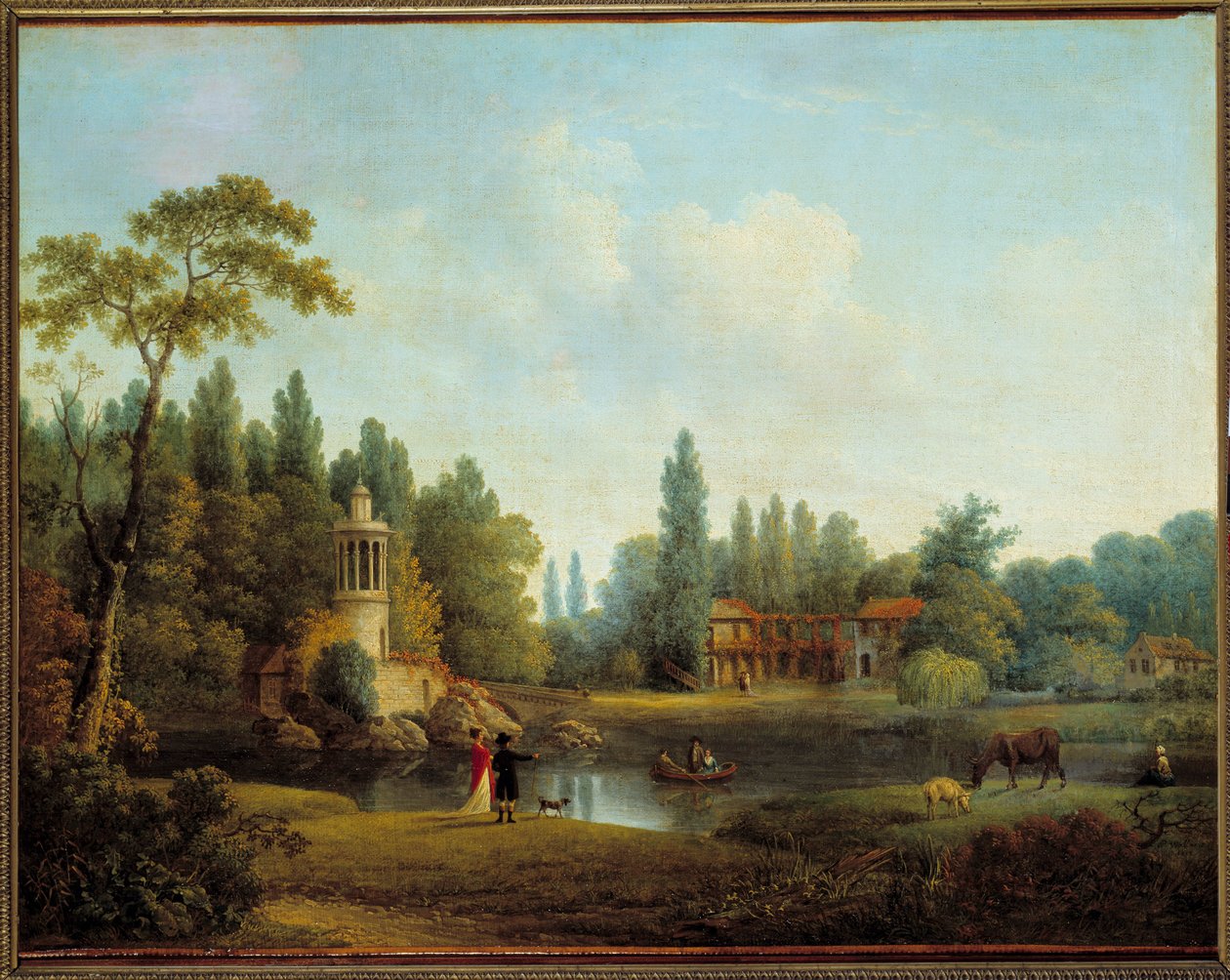 A kis trianon versailles-i faluja Pierre Joseph Wallaert (1753-1812) festménye 1803 V. 0,56x0,72 m alkotó: Pierre Wallaert