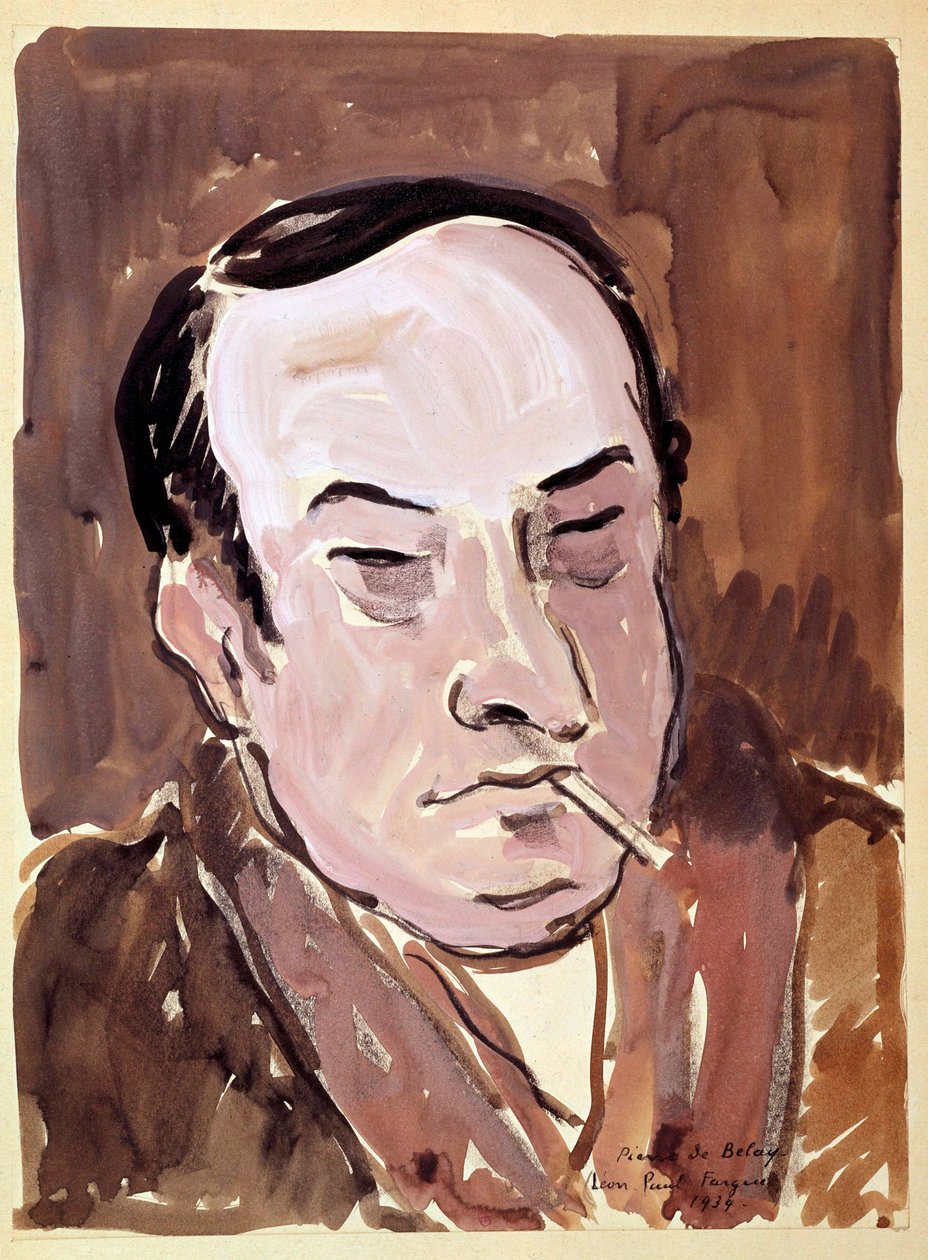 Leon Paul Fargue (1876-1947) költő portréja Pierre de Belay (1890-1947) rajza 1934. Paris, B.N. alkotó: Pierre de Belay