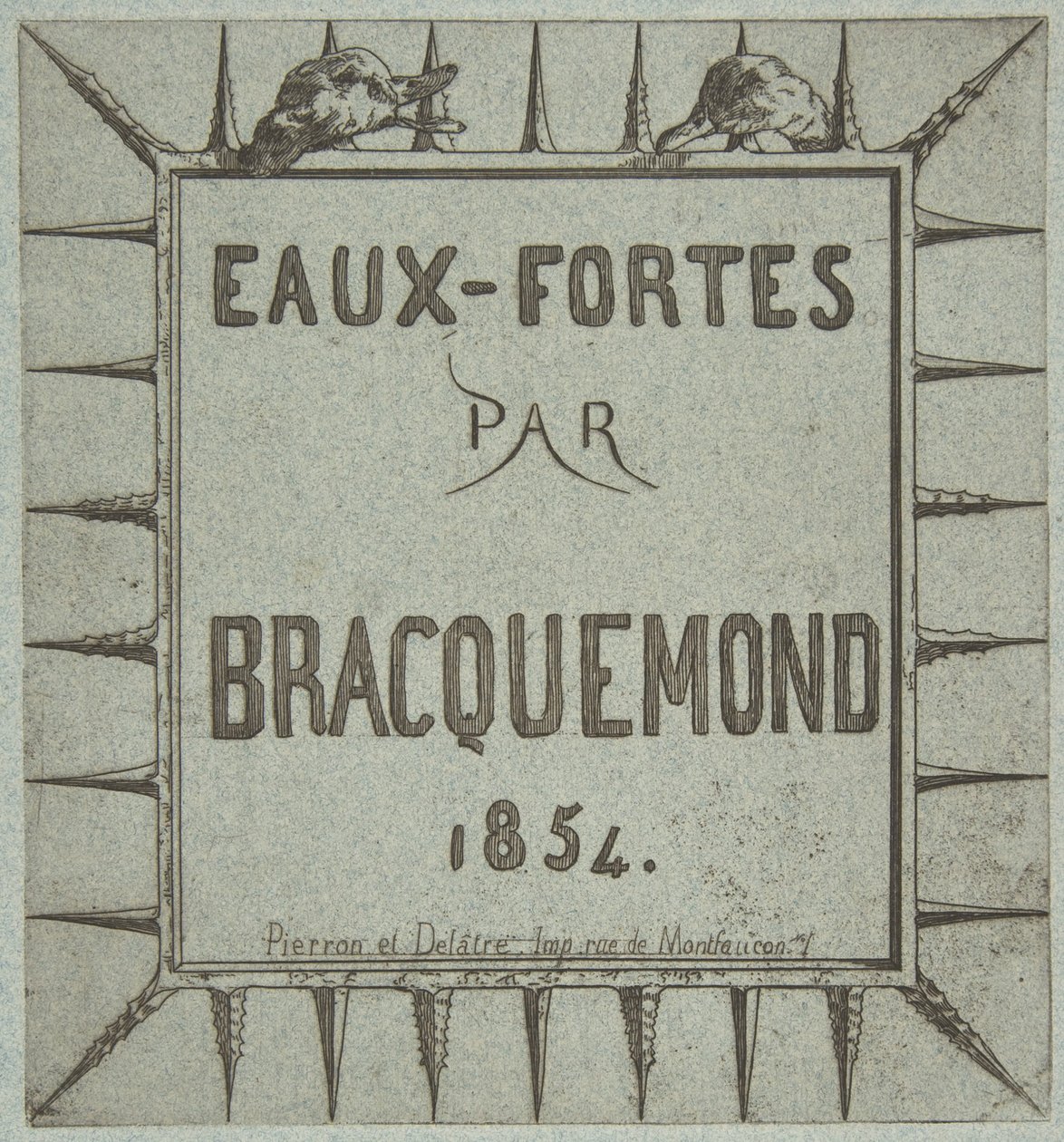 Bracquemond rézkarcai, 1854. alkotó: Pierron et Delâtre