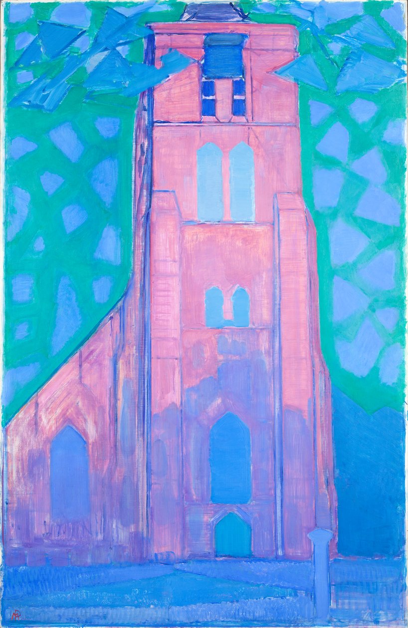 Domburgi templomtorony, 1911 alkotó: Piet Mondrian