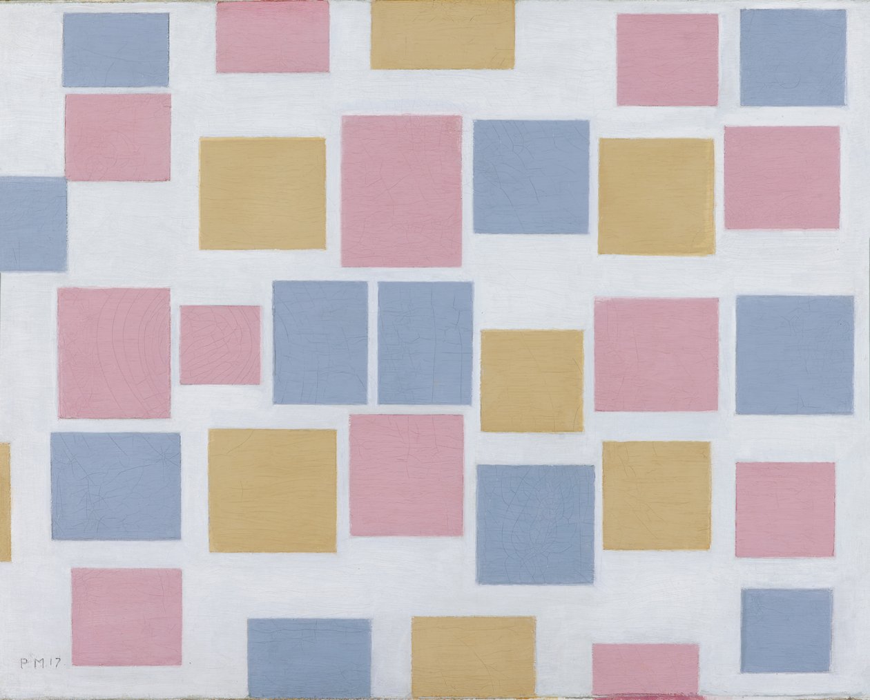 3. számú kompozit, 3. színsíkkal, 1917 alkotó: Piet Mondrian
