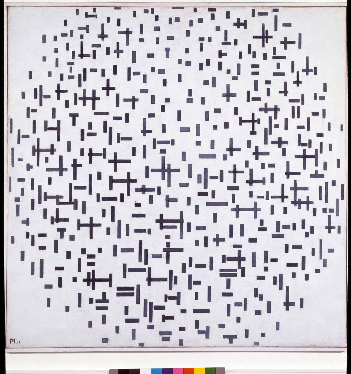 Fekete-fehér összetétel alkotó: Piet Mondrian