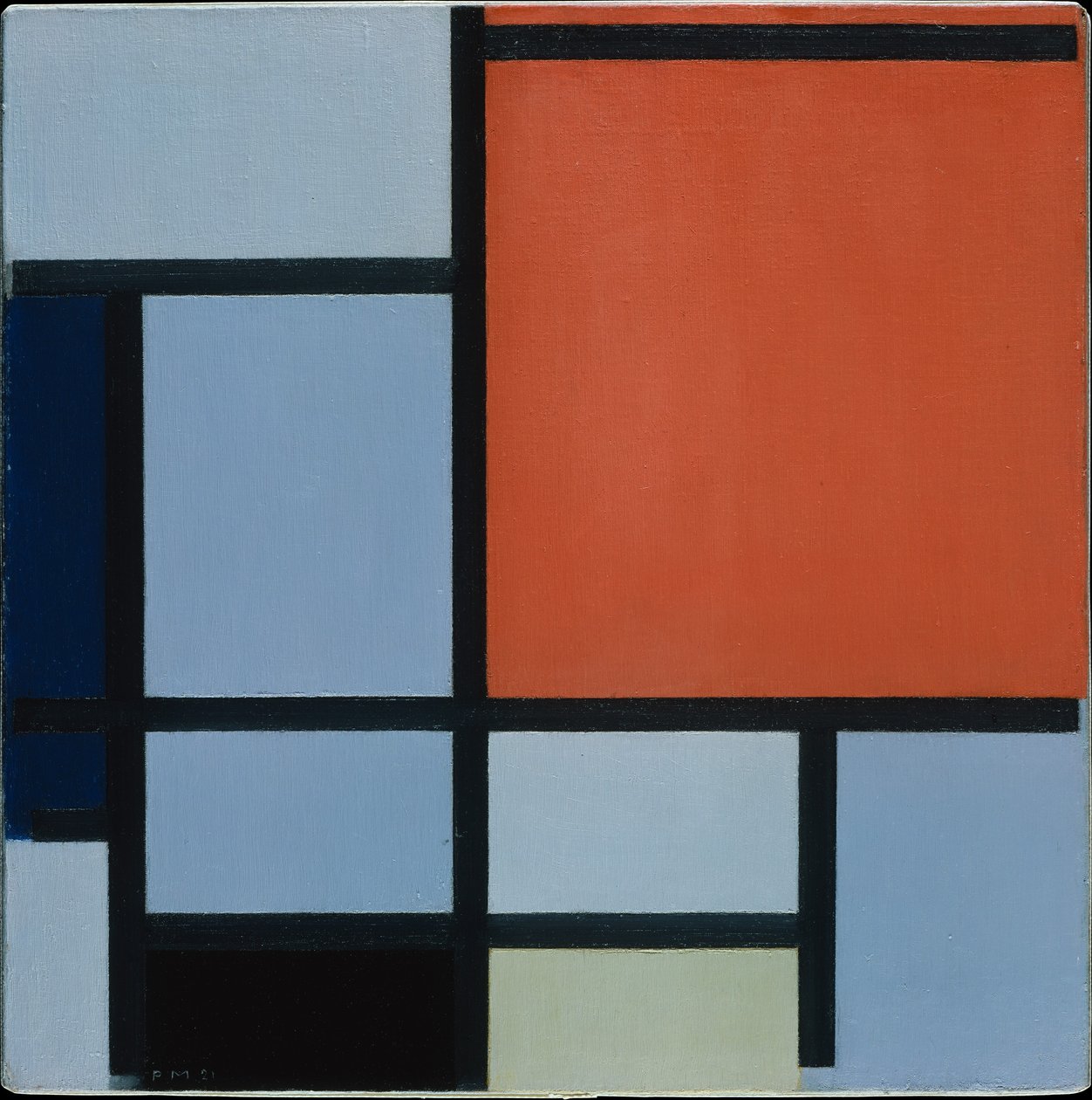 Összeállítás, 1921 alkotó: Piet Mondrian