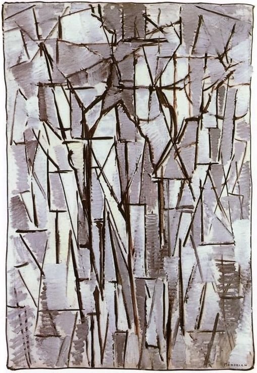 Összetétel Fák II alkotó: Piet Mondrian