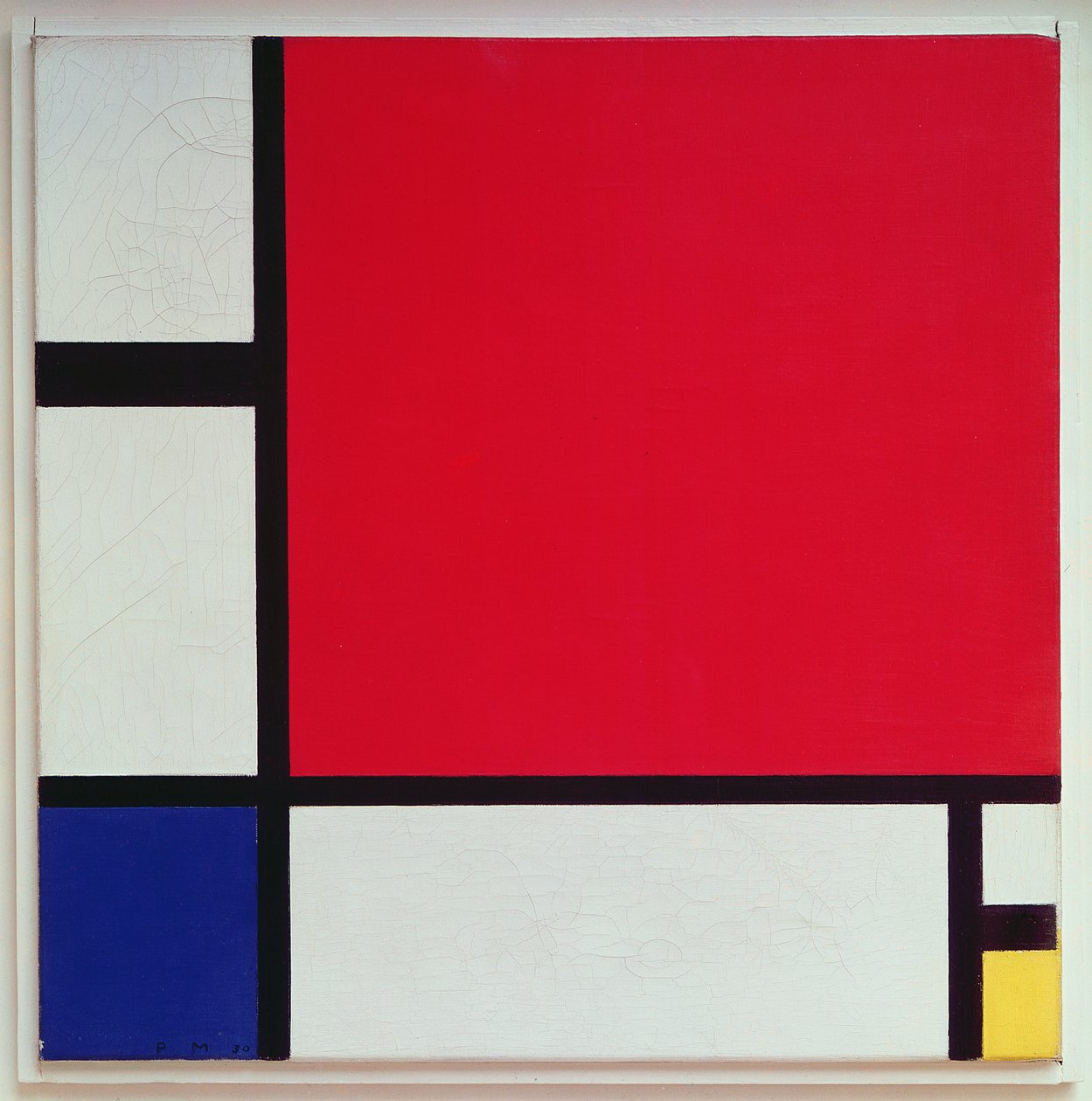 Piros, kék és sárga kompozíció, 1930 alkotó: Piet Mondrian