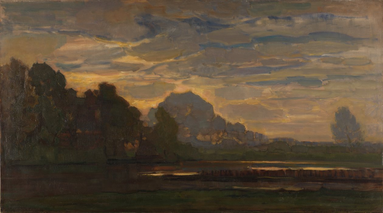 Láp Saasveld közelében (nagy változat) 1907 körül alkotó: Piet Mondrian