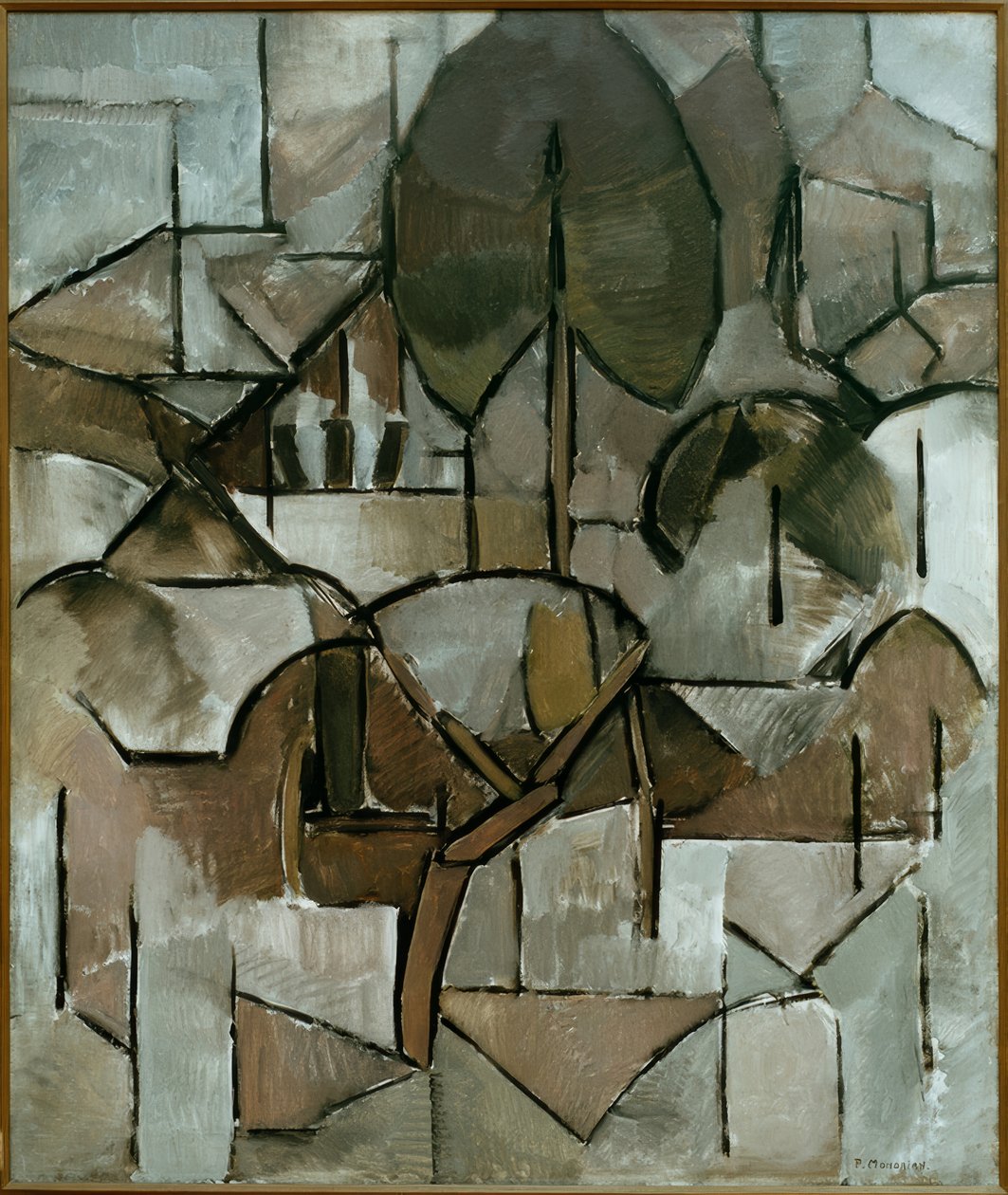 Tájkép fákkal alkotó: Piet Mondrian