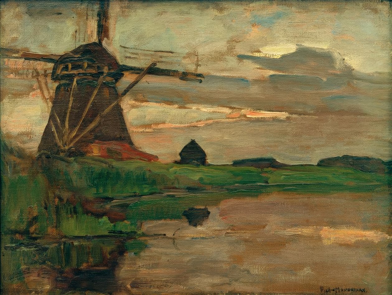 Keleti oldal Muhlea alkotó: Piet Mondrian