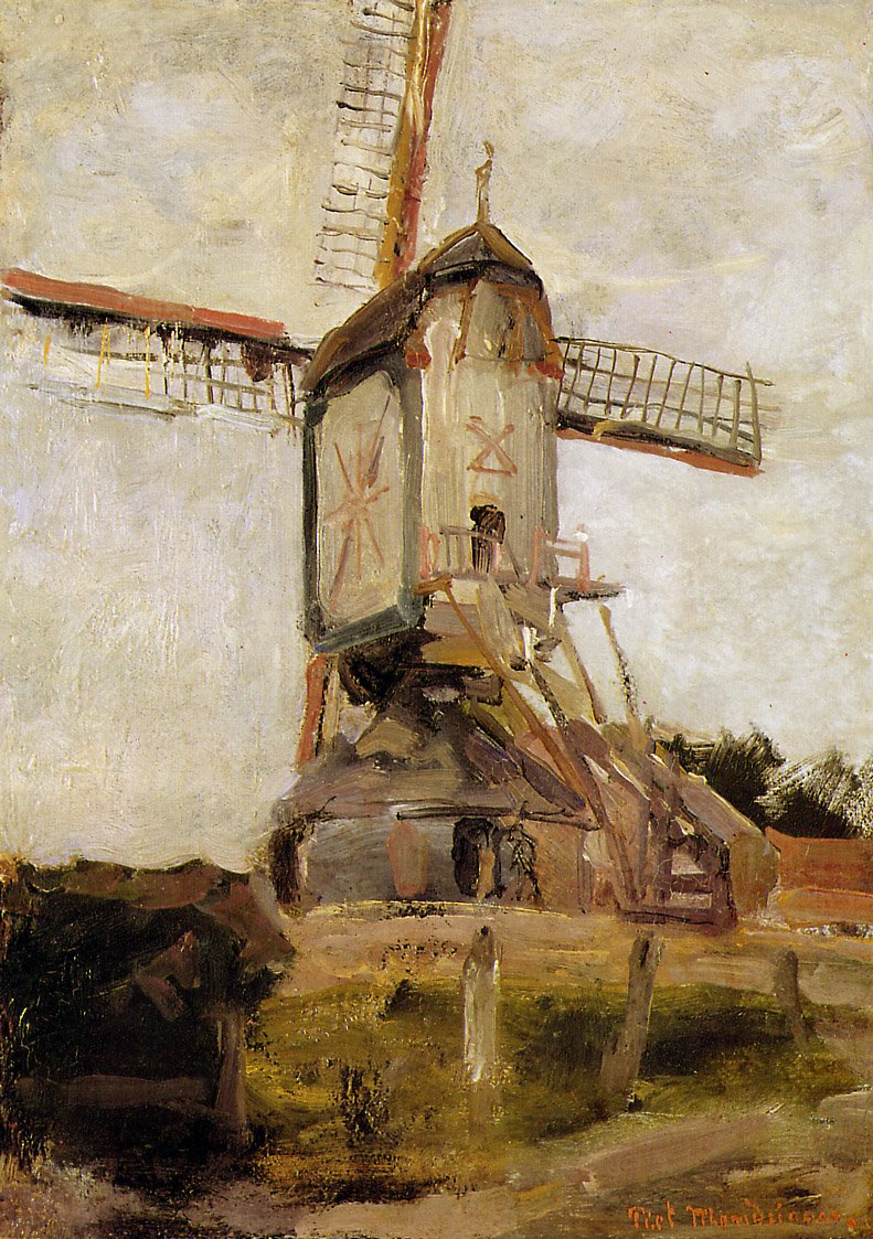 Post Mill Heeswijkben alkotó: Piet Mondrian