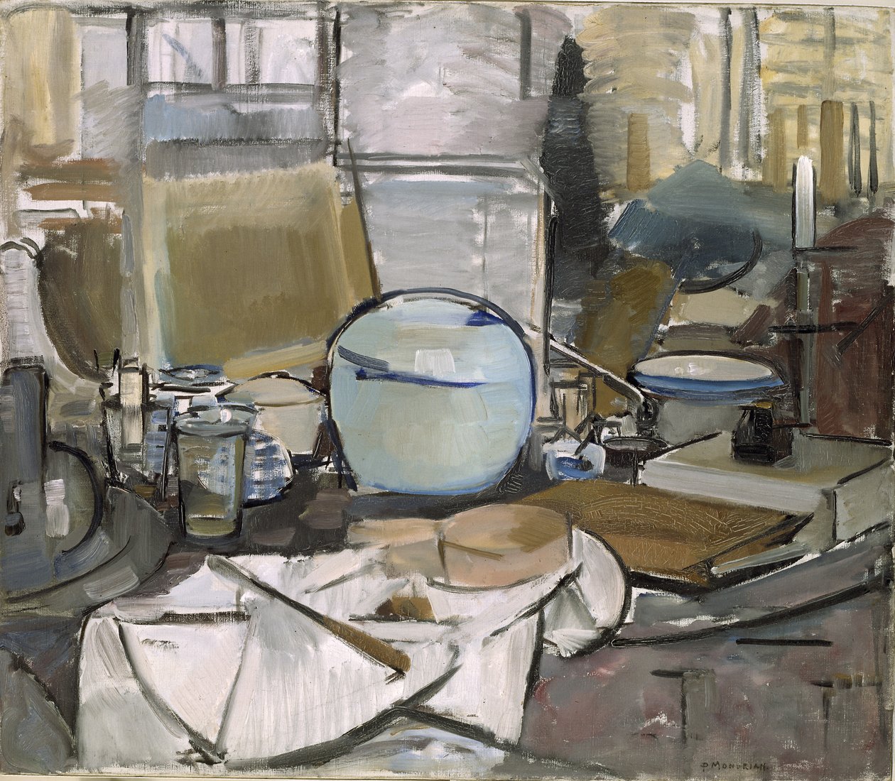 Csendélet Gingerpot 1, 1911 alkotó: Piet Mondrian