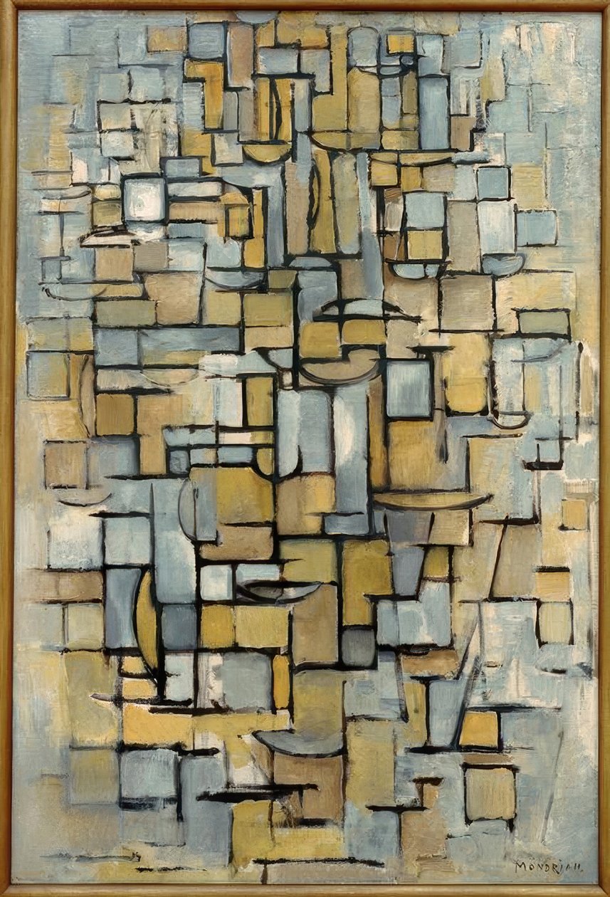 1. számú tábla; Összetétel Linie és színes alkotó: Piet Mondrian