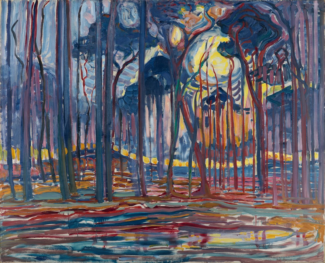 Woods az Oele mellett, 1908 alkotó: Piet Mondrian