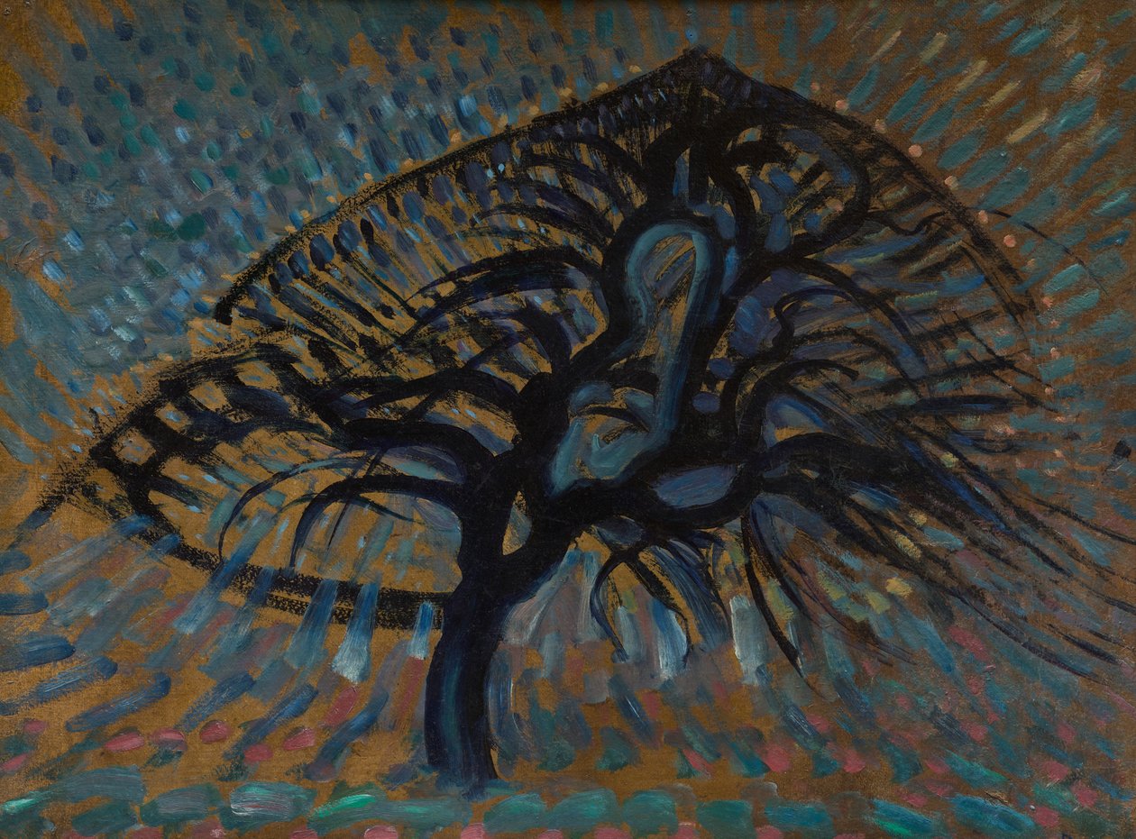 Apple Tree, Pointillist verzió alkotó: Piet Mondrian
