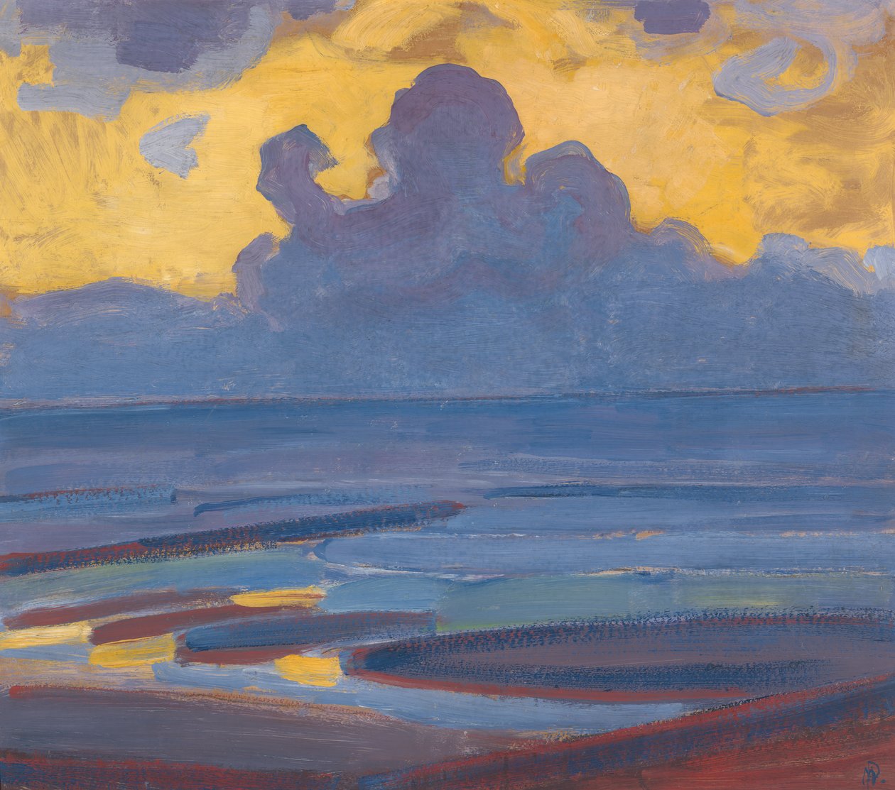 A tengernél alkotó: Piet Mondrian