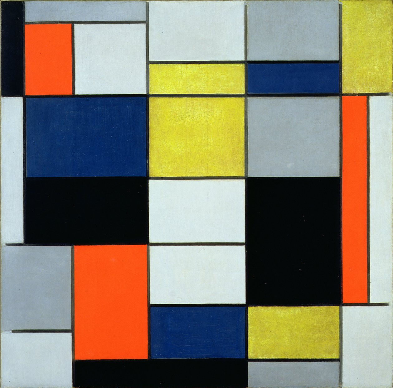 A kompozíció alkotó: Piet Mondrian