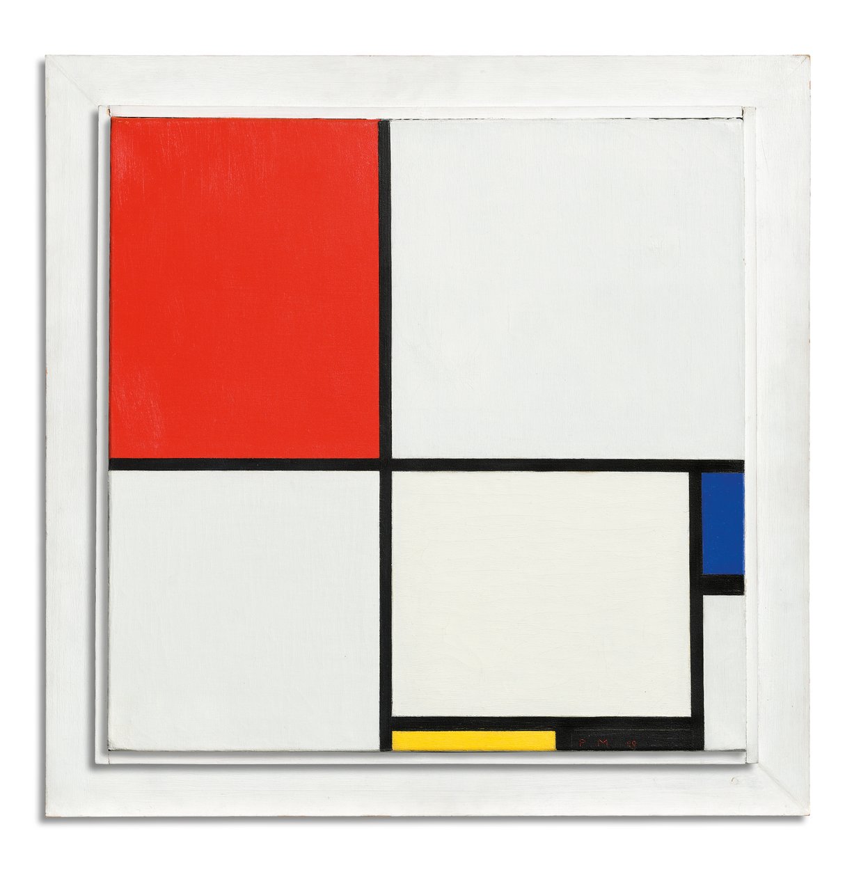III. számú kompozíció, piros, kék, sárga és fekete színekkel alkotó: Piet Mondrian