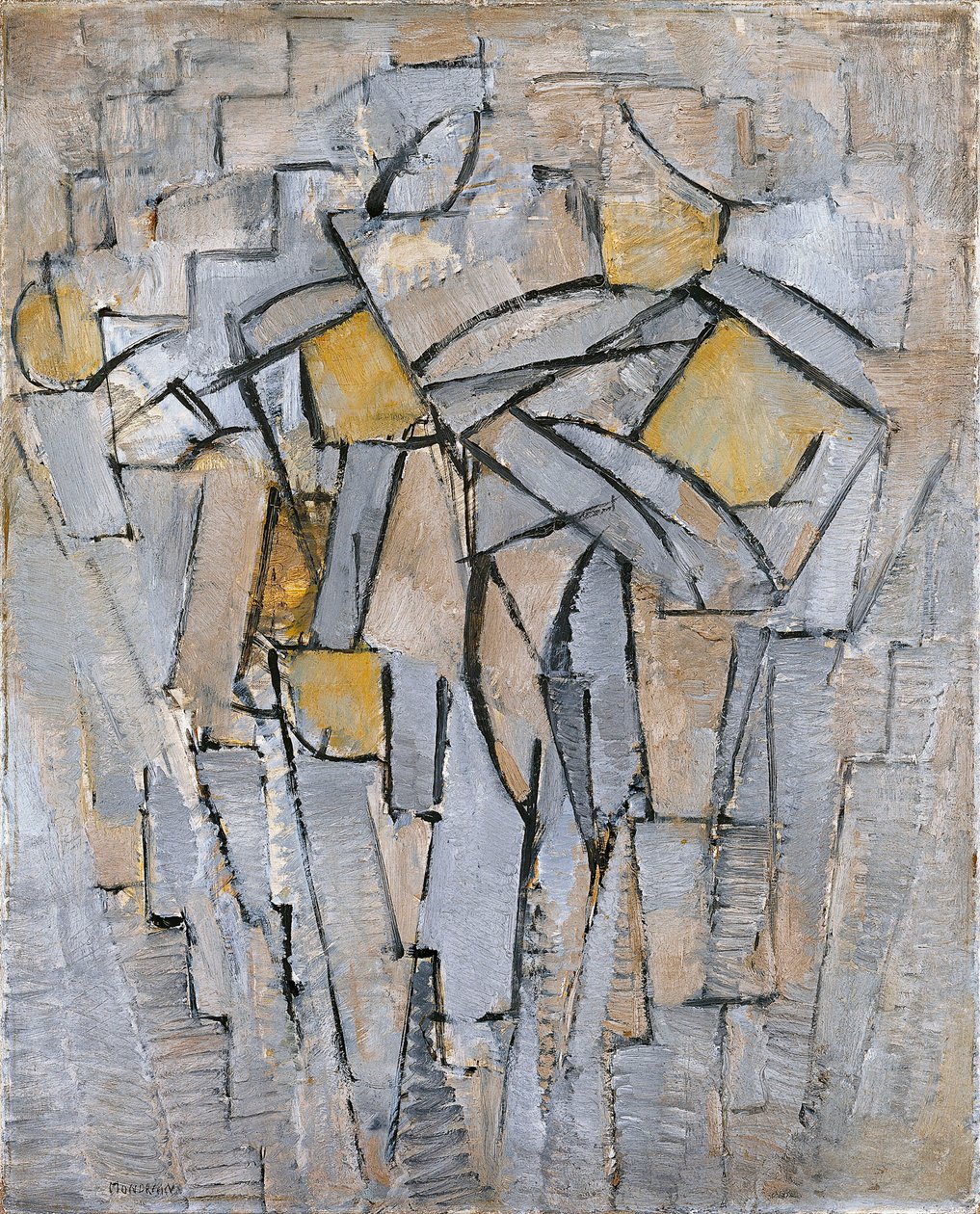 1913. évi XIII. kompozíció 2. sz alkotó: Piet Mondrian