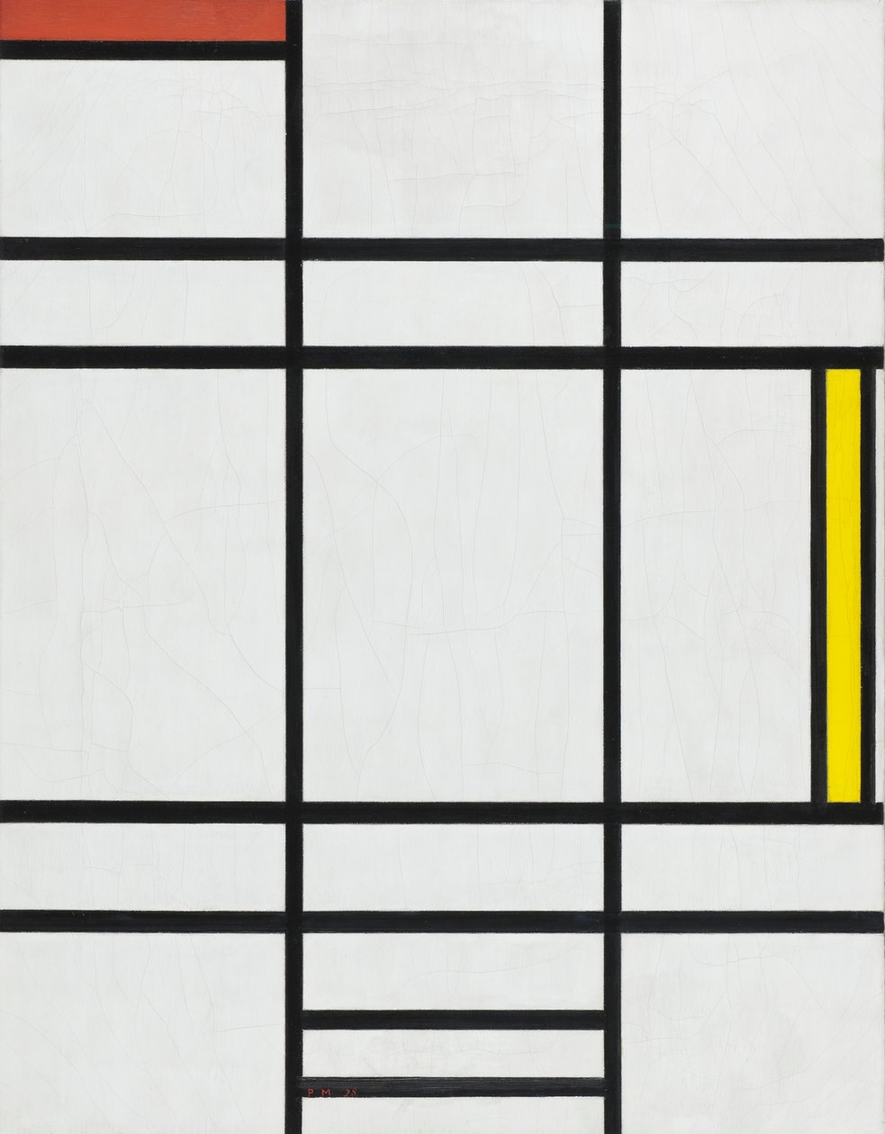 Fehér, piros és sárga kompozíció, 1936 alkotó: Piet Mondrian