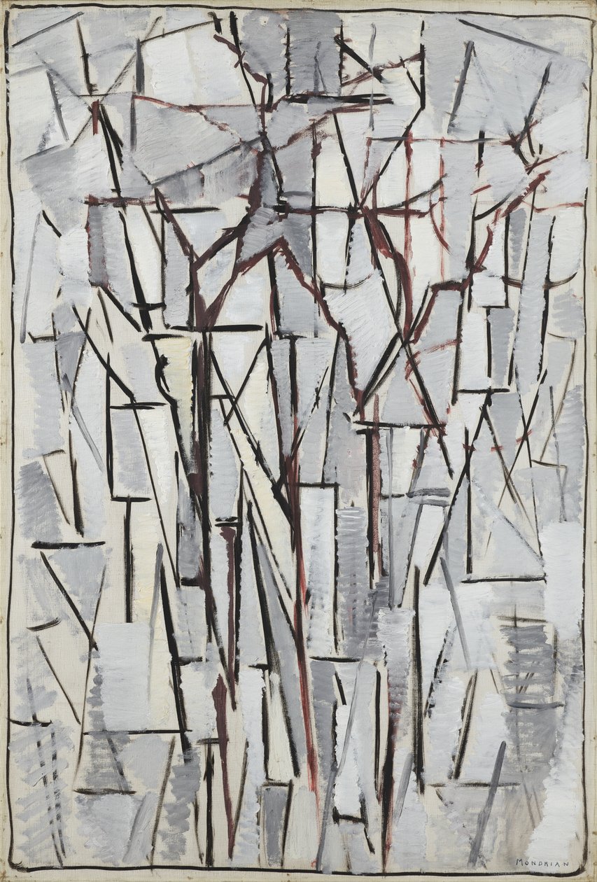 Összetételi fák 2, 1912-13 alkotó: Piet Mondrian