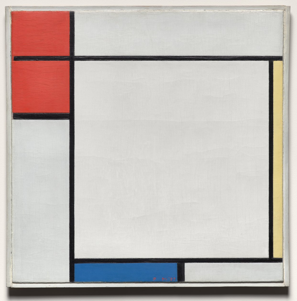 Piros, sárga és kék összetétel alkotó: Piet Mondrian