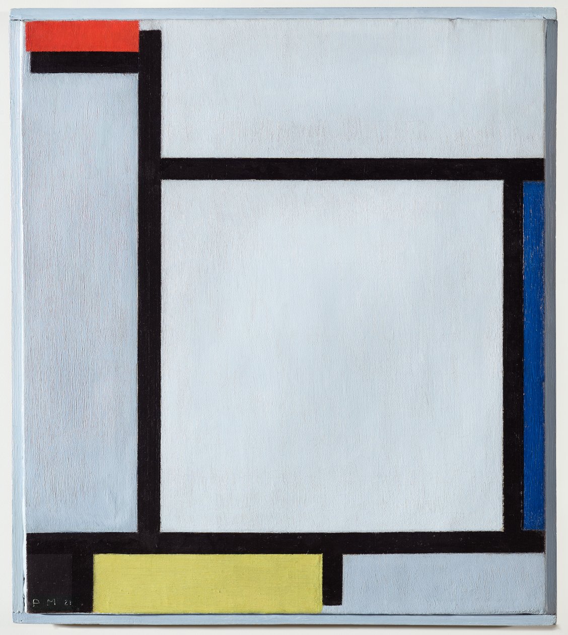 Piros, kék, fekete, sárga és szürke kompozíció, 1921 alkotó: Piet Mondrian