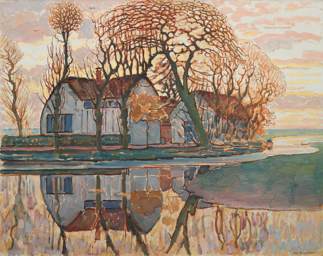 Farm Duivendrecht közelében alkotó: Piet Mondrian