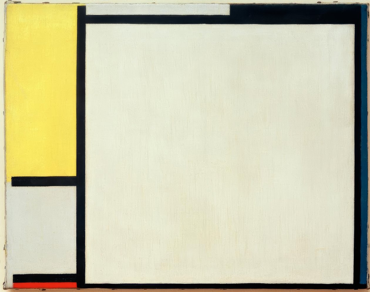 Összetétel: sárga, fekete, kék, piros és szürke alkotó: Piet Mondrian