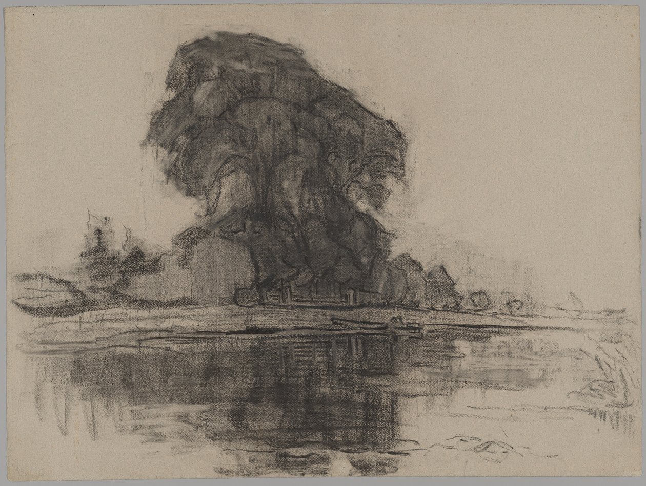 Landzicht Farm: Landzichtichtz: kompozíciós tanulmány alkotó: Piet Mondrian