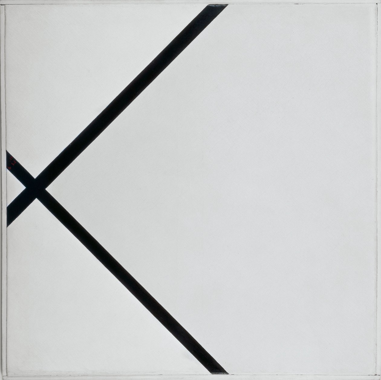 Pasztilla összetétele két vonallal alkotó: Piet Mondrian